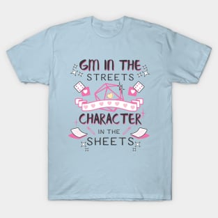 DM in the Streets, Character in the Sheets! T-Shirt